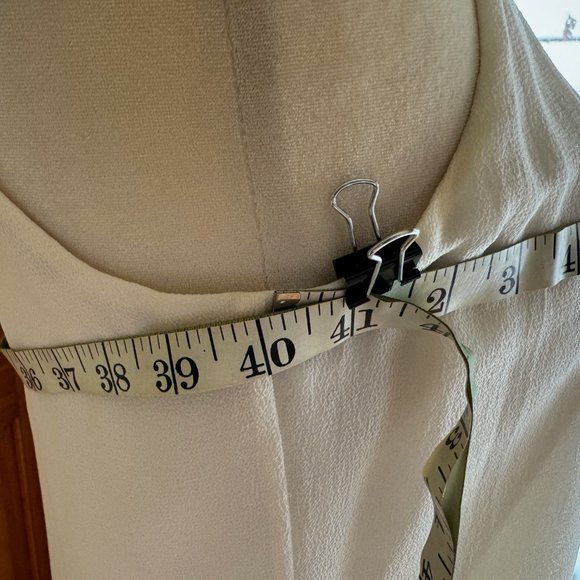 Linda Allard for Ellen Tracy Vintage Bone Silk Crepe Tank Blouse, SZ 10 - Picture 7 of 9